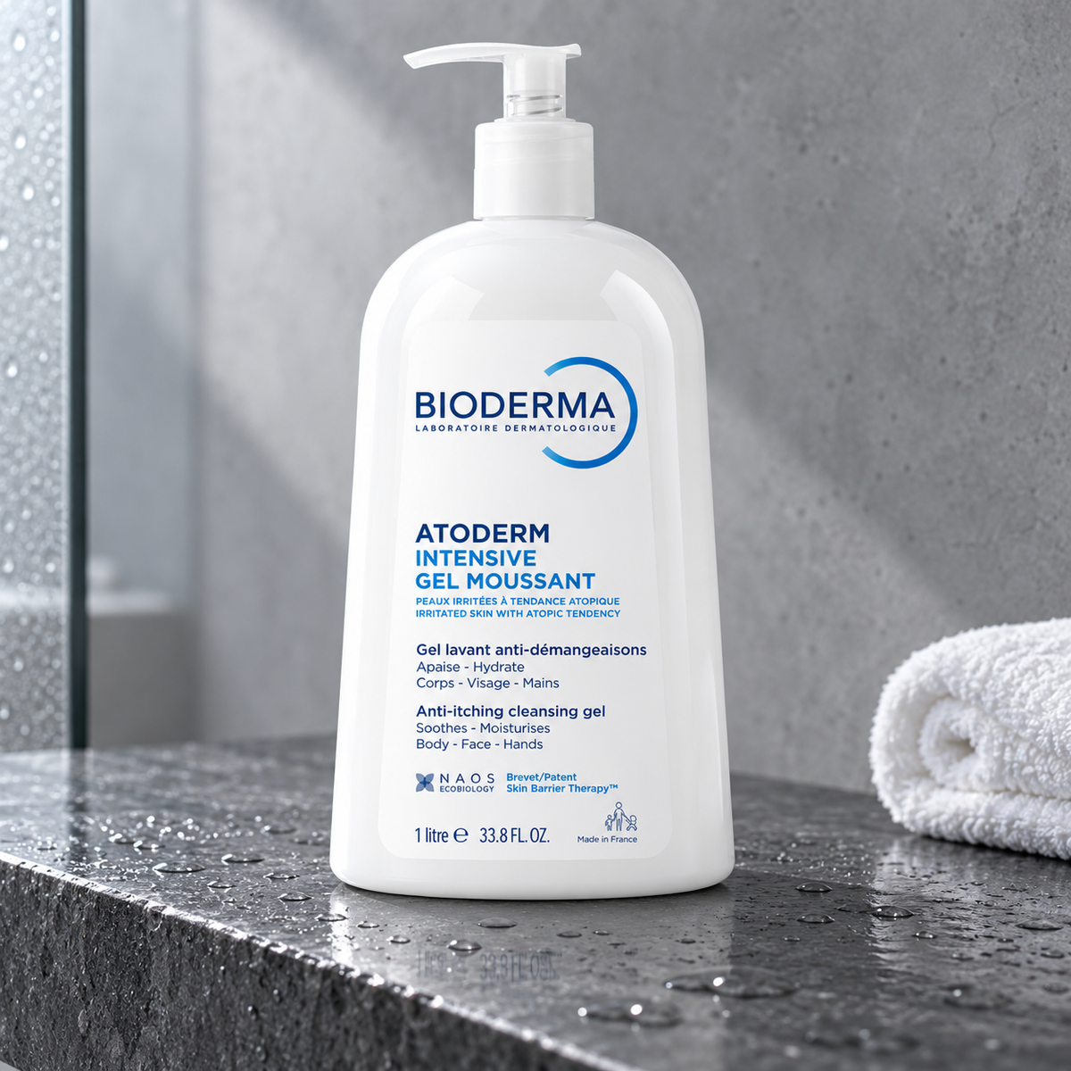 BIODERMA Atoderm Intensive Ultra-Soothing Foaming Gel 1000 ml – atmosférická fotografie – MrRizz