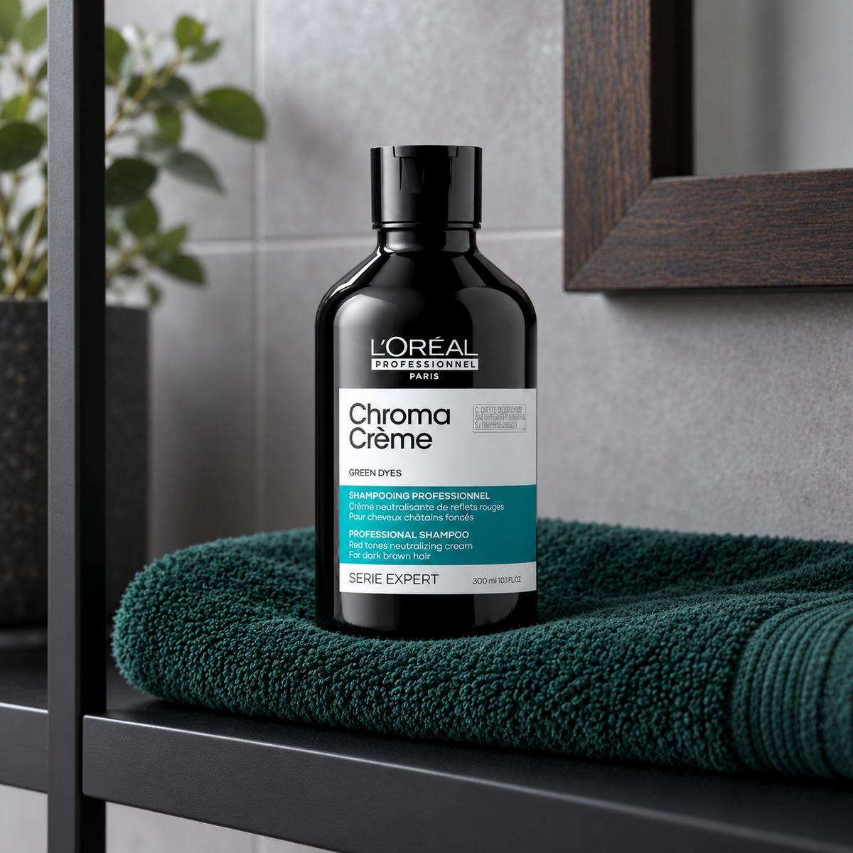 L'Oréal Professionnel Chroma Creme Professional Shampoo Green Dyes 300 ml – atmosférická fotografie – MrRizz