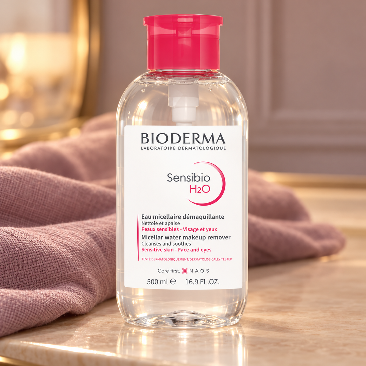 BIODERMA Sensibio H2O 500 ml – atmosférická fotografie – MrRizz