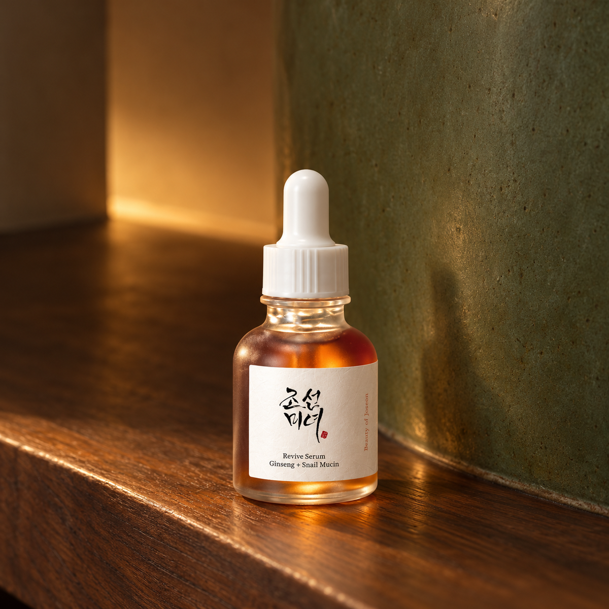 Beauty of Joseon Revive Serum Ginseng + Snail Mucin 30 ml v klidném večerním prostředí – MrRizz