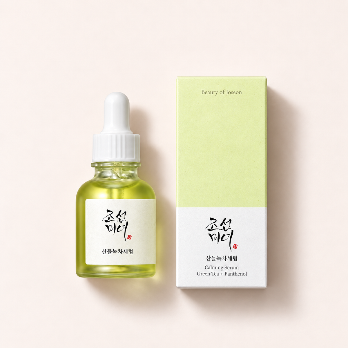 Beauty of Joseon Calming Serum Green Tea + Panthenol 30 ml s krabičkou, pohled shora – MrRizz