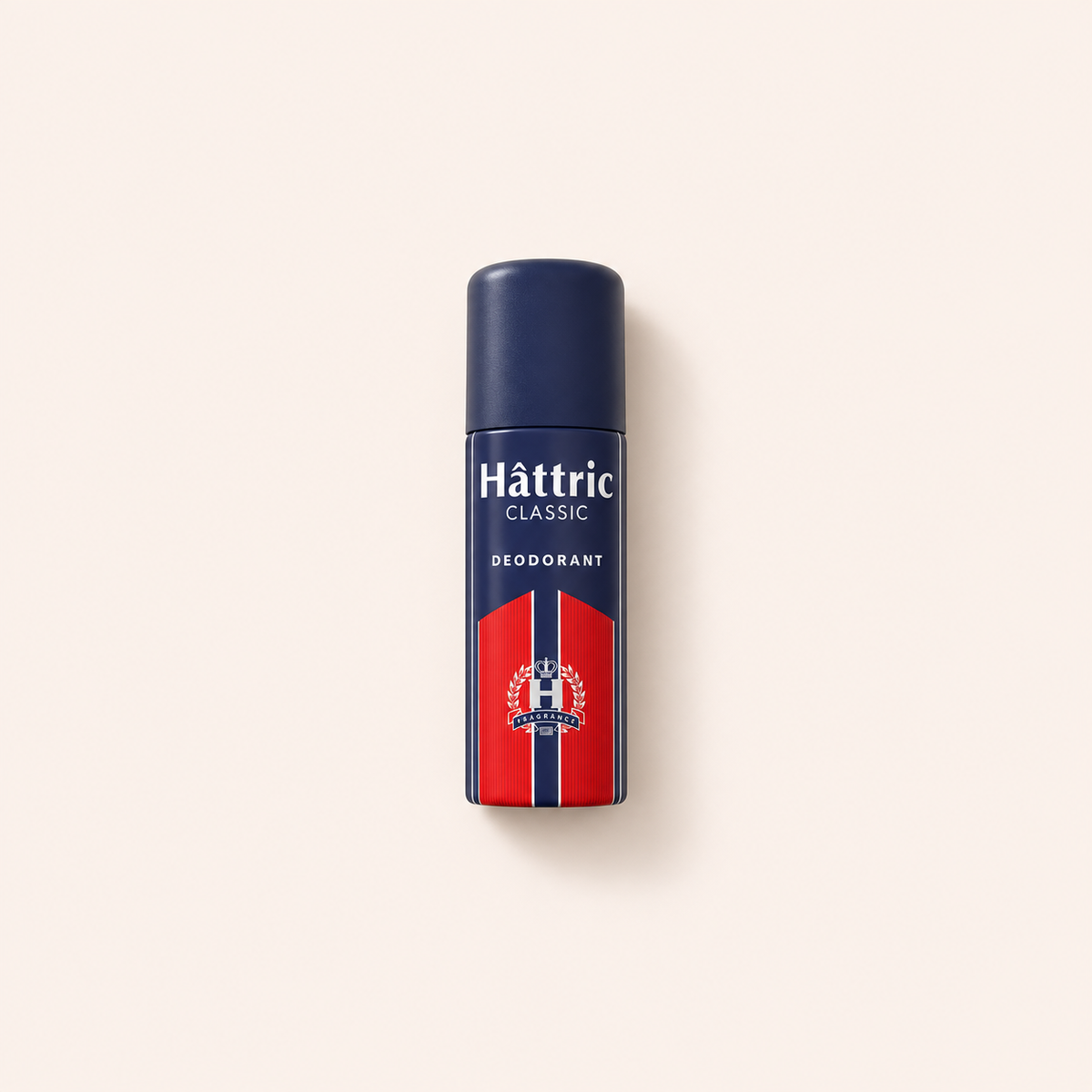 Deodorant Hattric Classic 150 ml na béžovém pozadí – MrRizz