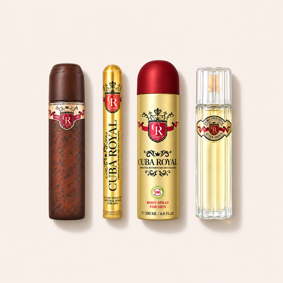 Cuba Royal – sada EDT 100 ml + EDT 35 ml + voda po holení 100 ml + tělový sprej 200 ml – MrRizz