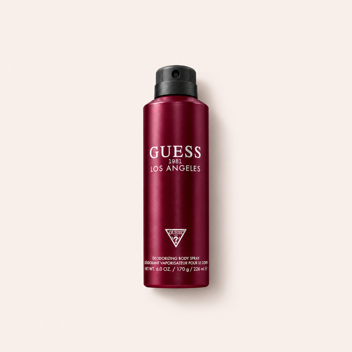 Deodorant GUESS Guess 1981 Los Angeles 226 ml na béžovém pozadí – MrRizz