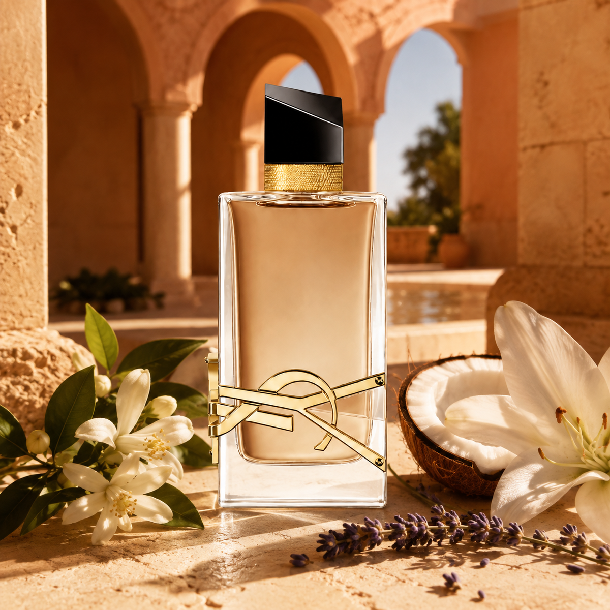 Yves Saint Laurent Libre Flowers & Flames ve slunečném středomořském nádvoří – MrRizz